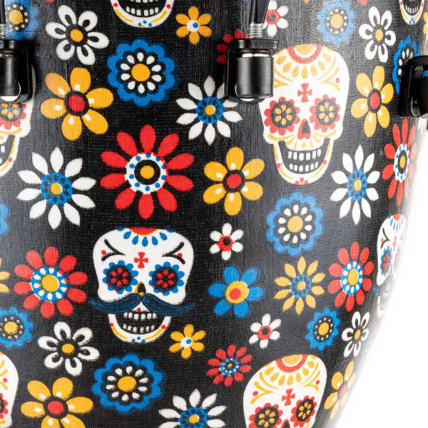 Meinl Percussion ADJ10-DA Alpine Series, Synthetic Djembe, Day of the Dead Finish - 10