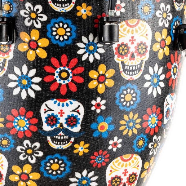Meinl Percussion ADJ10-DA Alpine Series, Synthetic Djembe, Day of the Dead Finish - 10