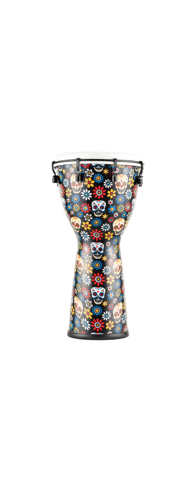 Meinl Percussion ADJ10-DA Alpine Series, Synthetic Djembe, Day of the Dead Finish - 10