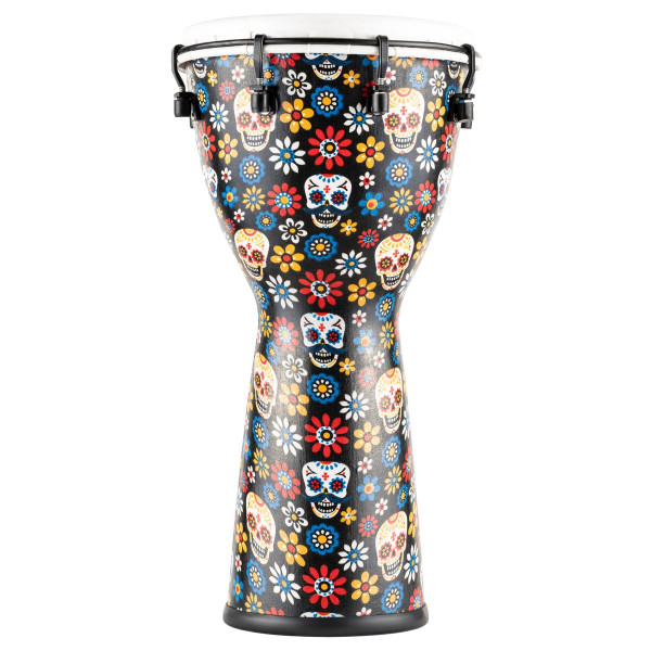 Meinl Percussion ADJ10-DA Alpine Series, Synthetic Djembe, Day of the Dead Finish - 10