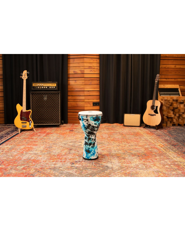 Meinl Percussion ADJ10-GB Alpine Series Djembe, Synthetic Head, Galactic Blue Tie Dye - 10
