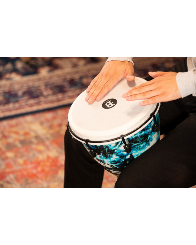 Meinl Percussion ADJ10-GB Alpine Series Djembe, Synthetic Head, Galactic Blue Tie Dye - 10