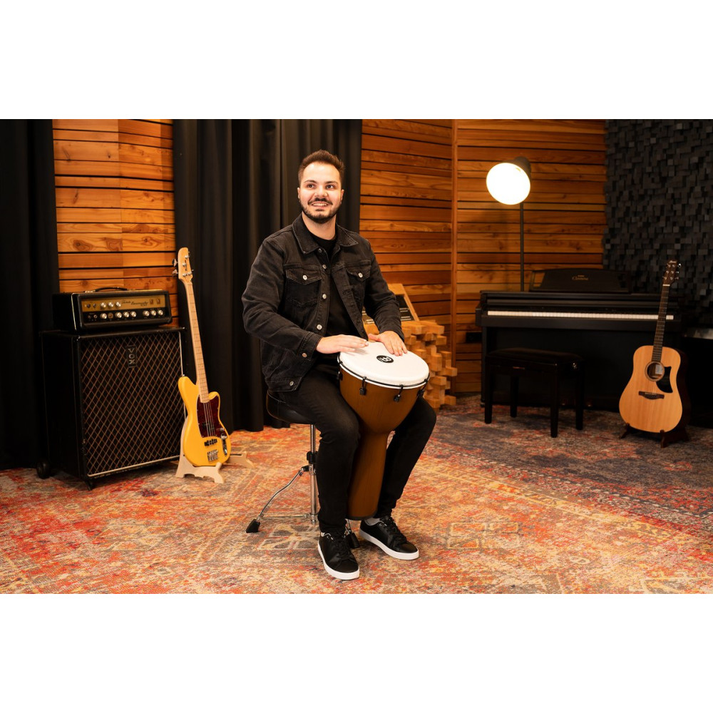 Meinl Percussion ADJ12-BW Alpine Series Djembe, Synthetic Head, Barnwood - 12