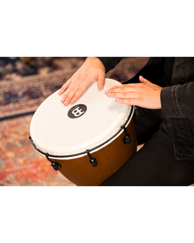 Meinl Percussion ADJ12-BW Alpine Series Djembe, Synthetic Head, Barnwood - 12