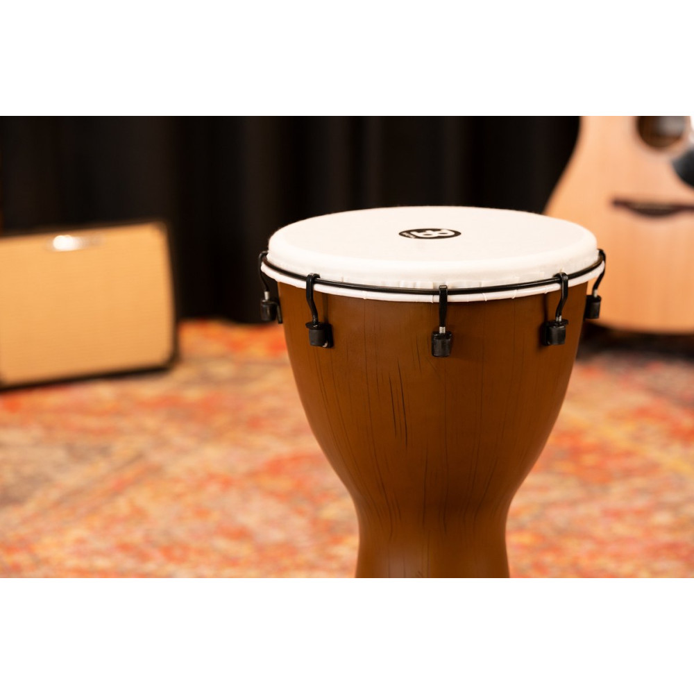 Meinl Percussion ADJ12-BW Alpine Series Djembe, Synthetic Head, Barnwood - 12