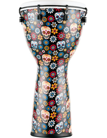 Meinl Percussion ADJ12-DA Alpine Series Djembe, Synthetic Head, Day Of The Dead - 12