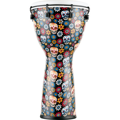 Meinl Percussion ADJ12-DA Alpine Series Djembe, Synthetic Head, Day Of The Dead - 12