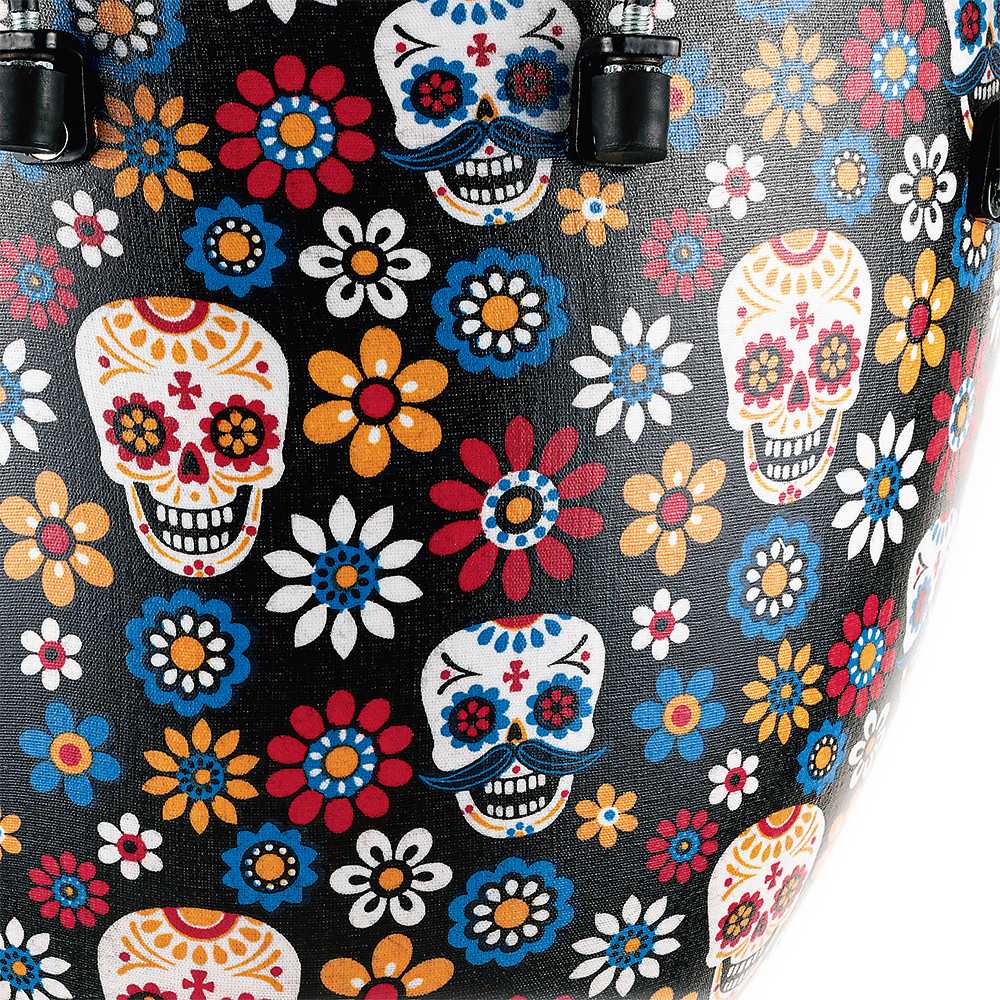 Meinl Percussion ADJ12-DA Alpine Series Djembe, Synthetic Head, Day Of The Dead - 12