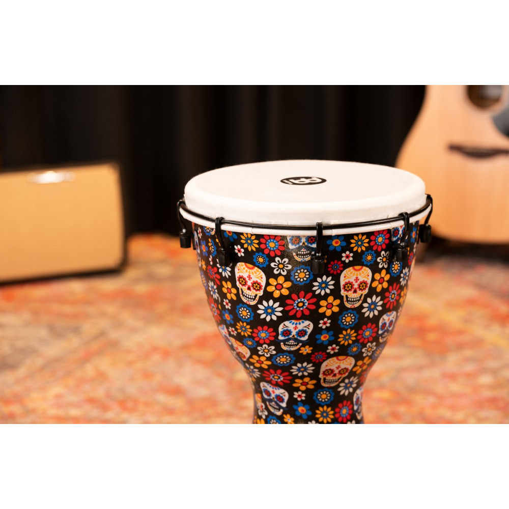 Meinl Percussion ADJ12-DA Alpine Series Djembe, Synthetic Head, Day Of The Dead - 12