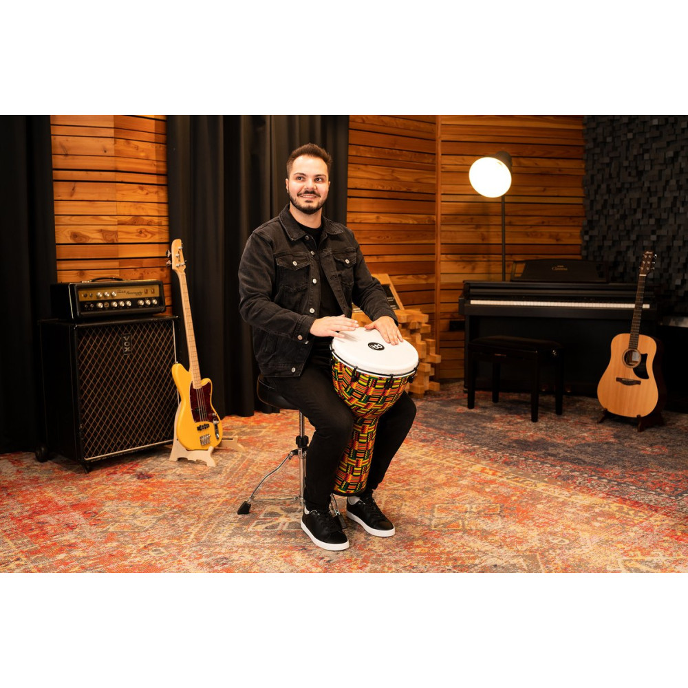 Meinl Percussion ADJ12-SI Alpine Series Djembe, Synthetic Head, Simbra - 12