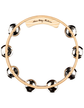 Meinl Percussion AE-ATA1S Artisan Edition Series Single-Row Wood Tambourine - 10