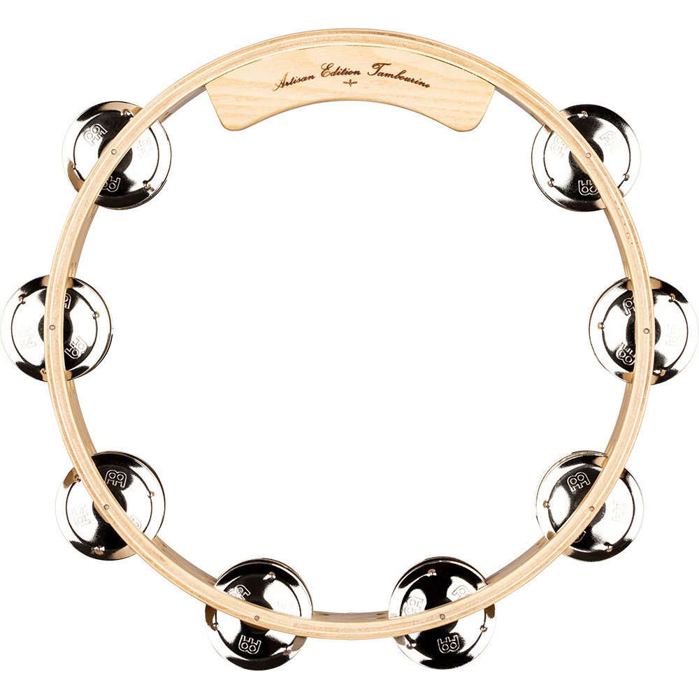 Meinl Percussion AE-ATA2S Artisan Edition Series Dual-Row Wood Tambourine - 10