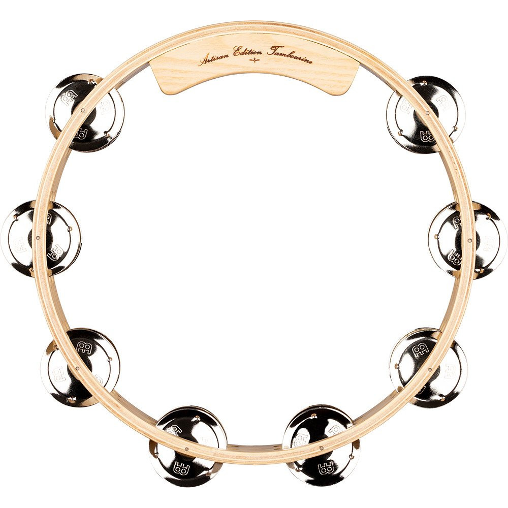 Meinl Percussion AE-ATA2S Artisan Edition Series Dual-Row Wood Tambourine - 10