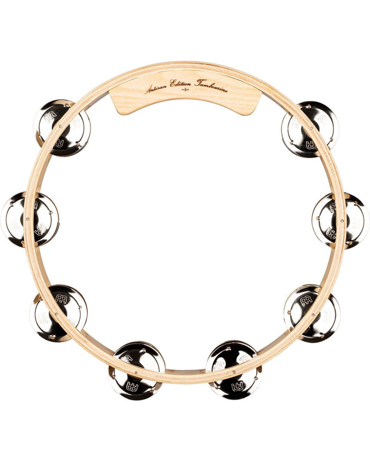 Meinl Percussion AE-ATA2S Artisan Edition Series Dual-Row Wood Tambourine - 10