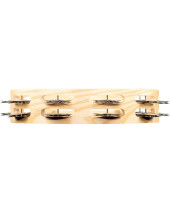 Meinl Percussion AE-ATA2S Artisan Edition Series Dual-Row Wood Tambourine - 10
