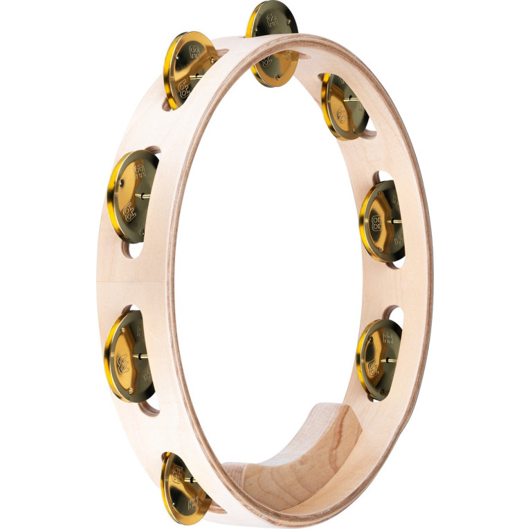 Meinl Percussion AE-MTA1B Artisan Edition Series Single-Row Wood Tambourine - 10