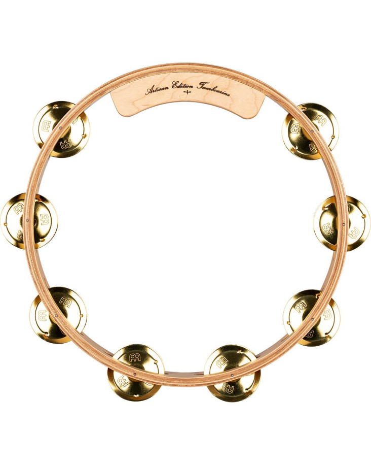 Meinl Percussion AE-MTA1B Artisan Edition Series Single-Row Wood Tambourine - 10