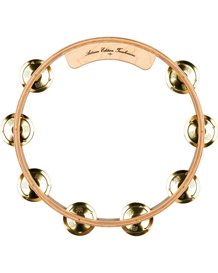 Meinl Percussion AE-MTA1B Artisan Edition Series Single-Row Wood Tambourine - 10