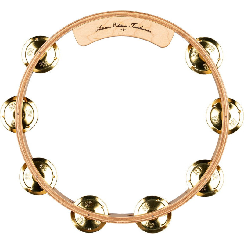 Meinl Percussion AE-MTA1B Artisan Edition Series Single-Row Wood Tambourine - 10