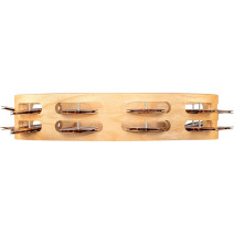 Meinl Percussion AE-MTA2BO Artisan Edition Series Dual-Row Wood Tambourine - 10
