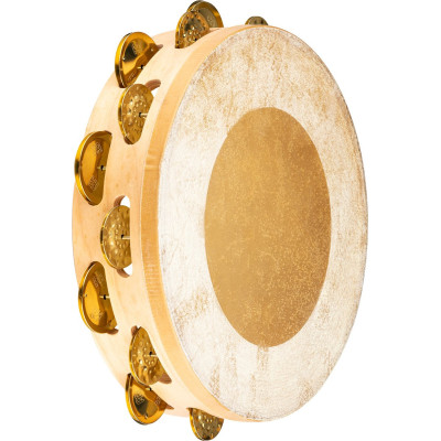 Meinl Percussion AE-MTAH2B Artisan Edition Series Dual-Row Wood Headed-Tambourine - 10