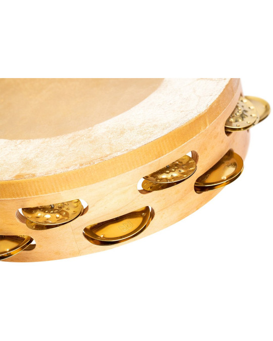 Meinl Percussion AE-MTAH2B Artisan Edition Series Dual-Row Wood Headed-Tambourine - 10