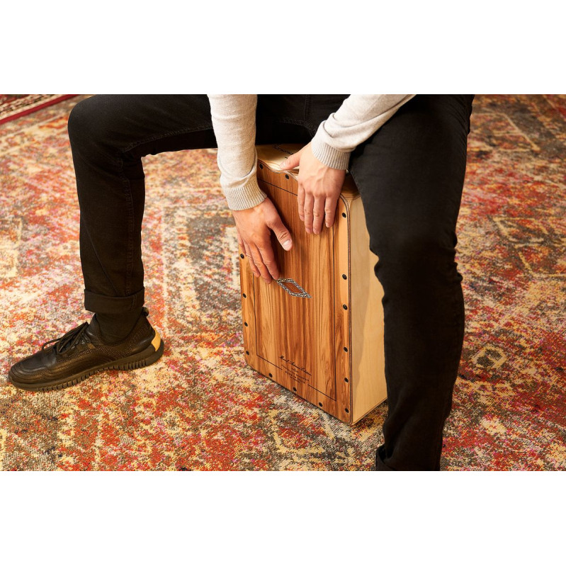 Meinl Percussion AESELIH Artisan Edition Series String Cajon Seguiriya Line - Indian Heartwood