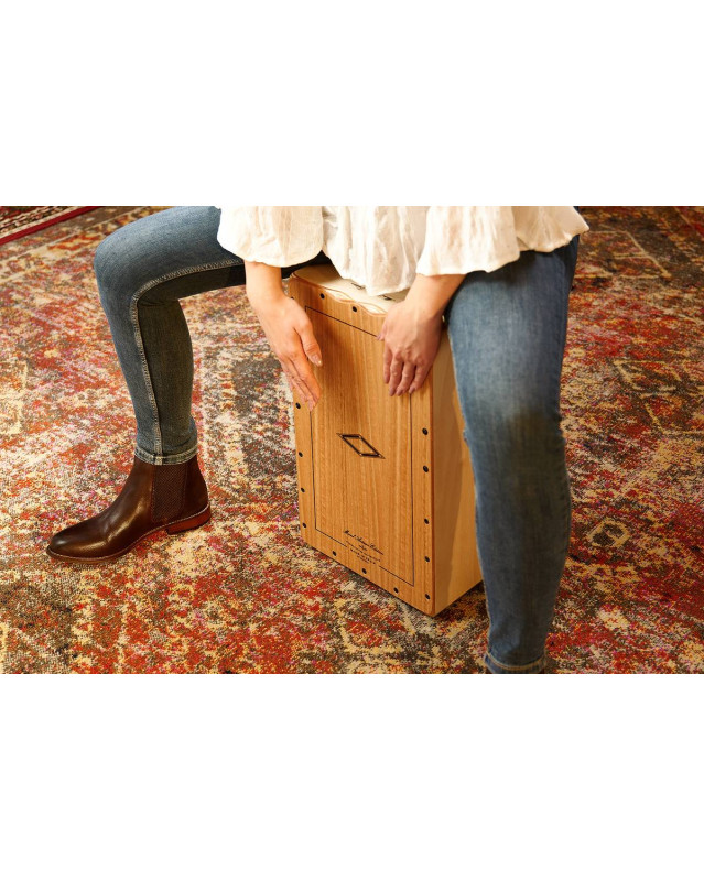 Meinl Percussion AETLLE Artisan Edition Series String Cajon Tango Line - Light Eucalyptus