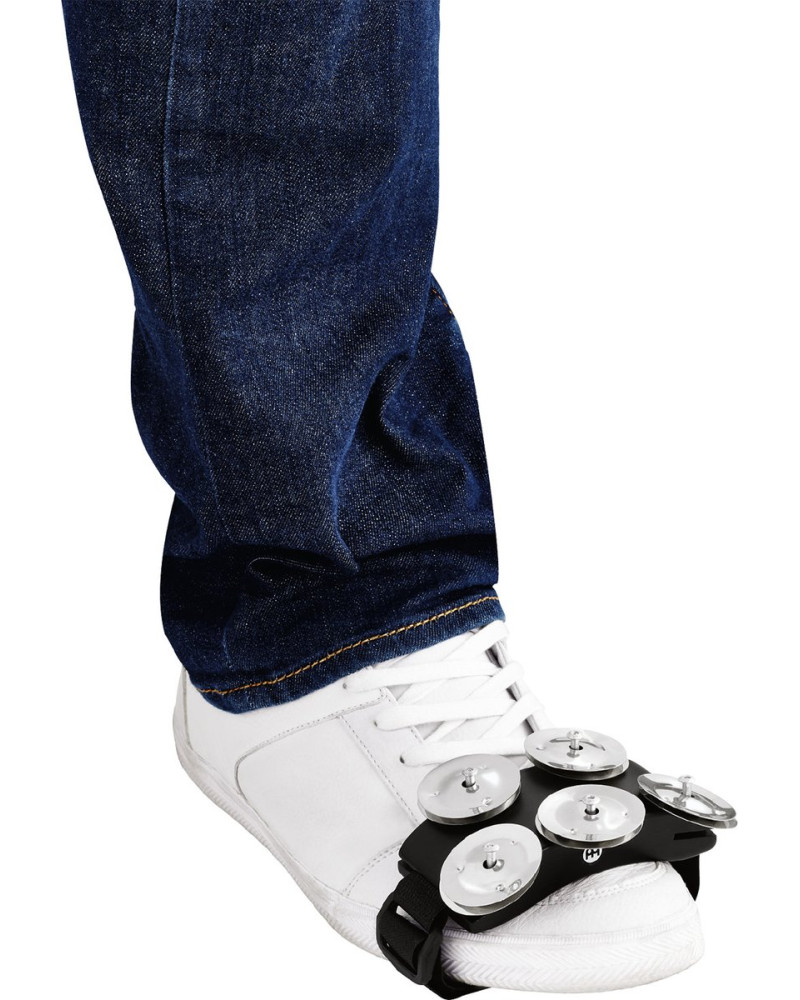 Meinl Percussion CFT5-BK Cajon Foot Tambourine