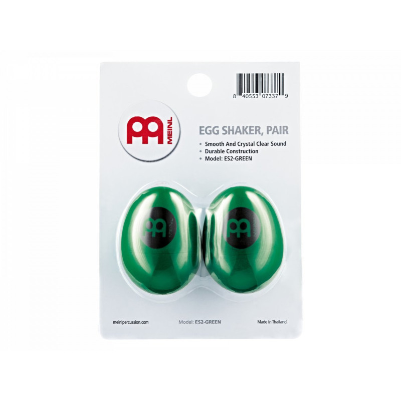 Meinl Percussion ES2-GREEN Egg Shaker Pair - Green