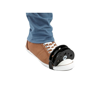 Meinl Percussion FJS2S-BK Foot Tambourine - Stainless steel jingles