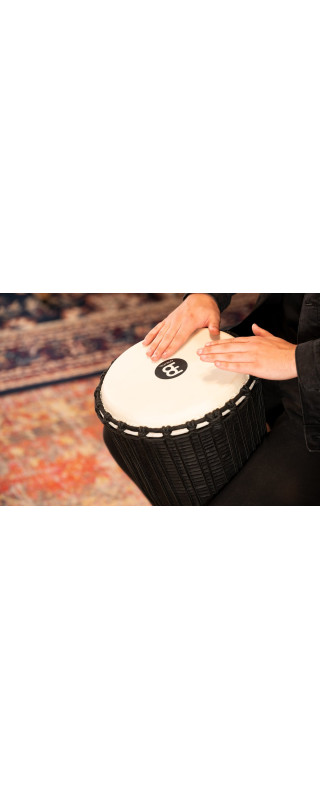 Meinl Percussion HDJ3-L Headliner Rope Tuned Black River Series Djembe - 12