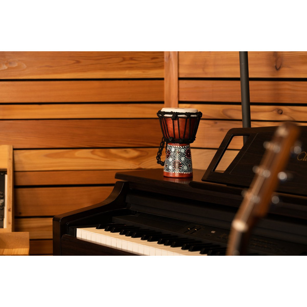 Meinl Percussion HDJ8-XXS African Style Mini Djembe - Flower Design
