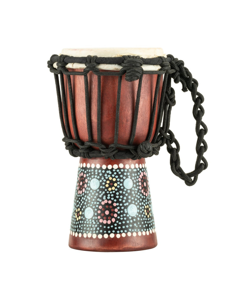 Meinl Percussion HDJ8-XXS African Style Mini Djembe - Flower Design