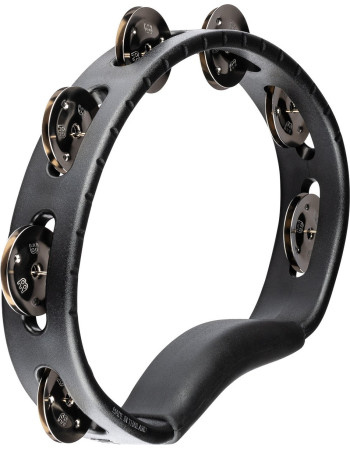 Meinl Percussion HTBK Headliner® Series Molded ABS Single-Row Tambourine - Black