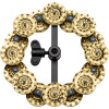 Meinl Percussion HTHH2B-BK Headliner® Series HiHat Dual-Row Tambourine - 5