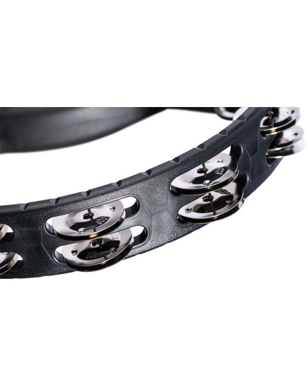 Meinl Percussion HTMT1BK Headliner® Series Molded ABS Dual-Row Tambourine - Black