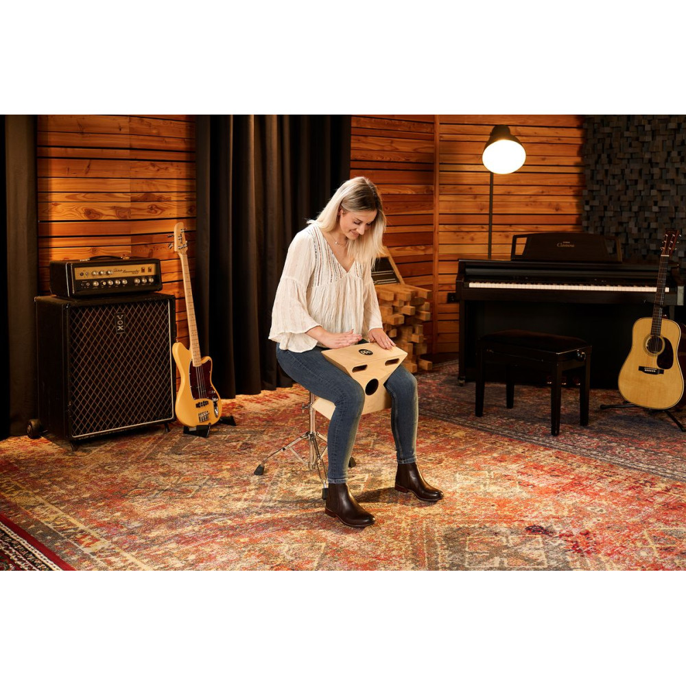 Meinl Percussion HTOPCAJ3NT Hybrid Slaptop Cajon - Baltic Birch