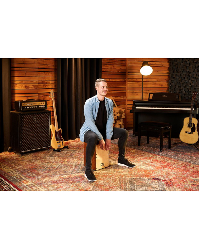 Meinl Percussion JC50AB-B Jam Series Snare Cajon 50 - Baltic Birch/Almond Birch