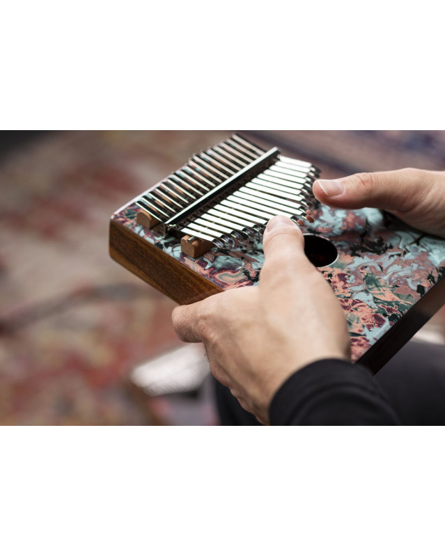 Meinl Percussion KA17CR Sound Hole Designer Kalimba - Coral Reef