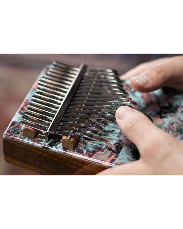 Meinl Percussion KA17CR Sound Hole Designer Kalimba - Coral Reef