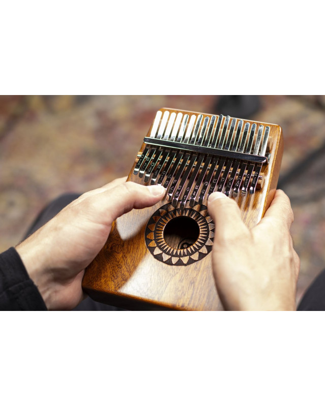 Meinl Percussion KA17SU Sound Hole Designer Kalimba - Sun