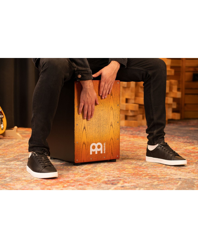 Meinl Percussion MCAJ100BK-SAF Headliner® Series Snare Cajon - Sonoran Amber Fade