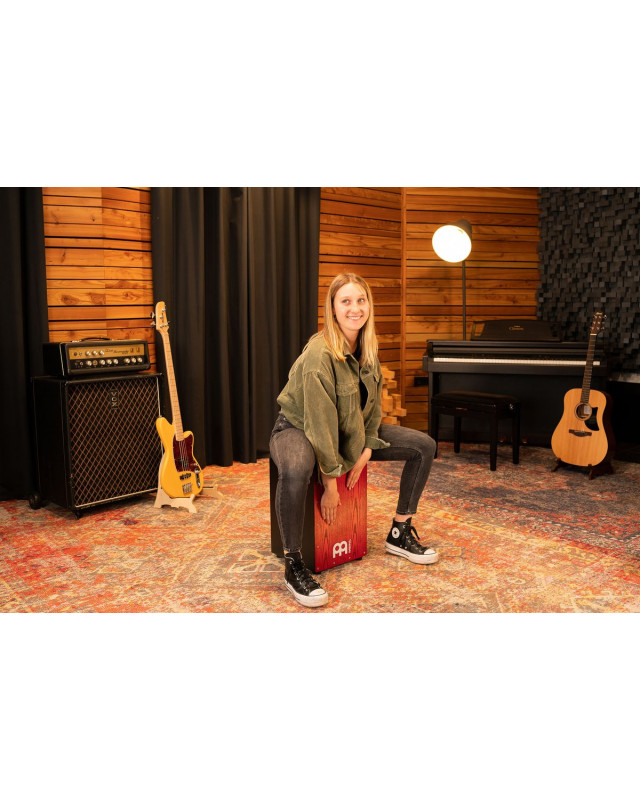 Meinl Percussion MCAJ100BK-TRF Headliner® Series Snare Cajon - Tango Red Fade
