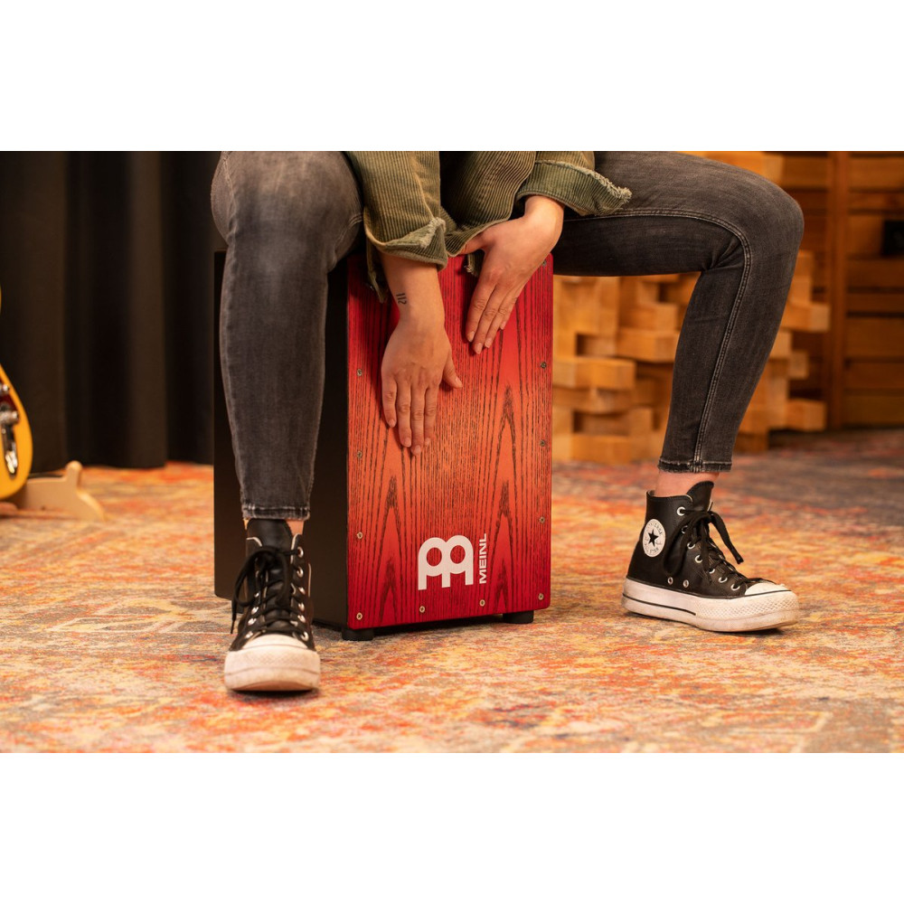 Meinl Percussion MCAJ100BK-TRF Headliner® Series Snare Cajon - Tango Red Fade