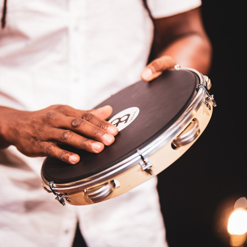 Meinl Percussion PAS10PW-NH Traditional Wood Series Shaker Pandeiro - 10