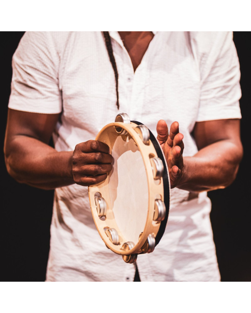 Meinl Percussion PAS10PW-NH Traditional Wood Series Shaker Pandeiro - 10