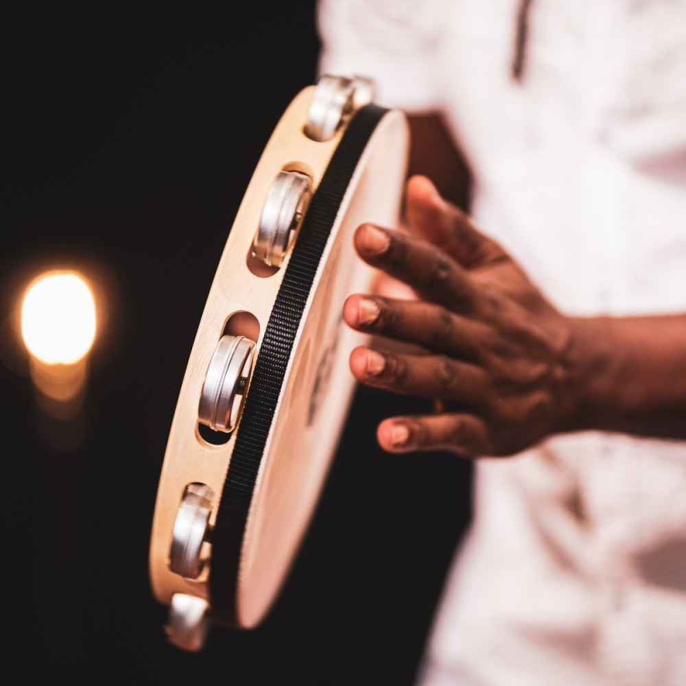 Meinl Percussion PAS10PW-NH Traditional Wood Series Shaker Pandeiro - 10