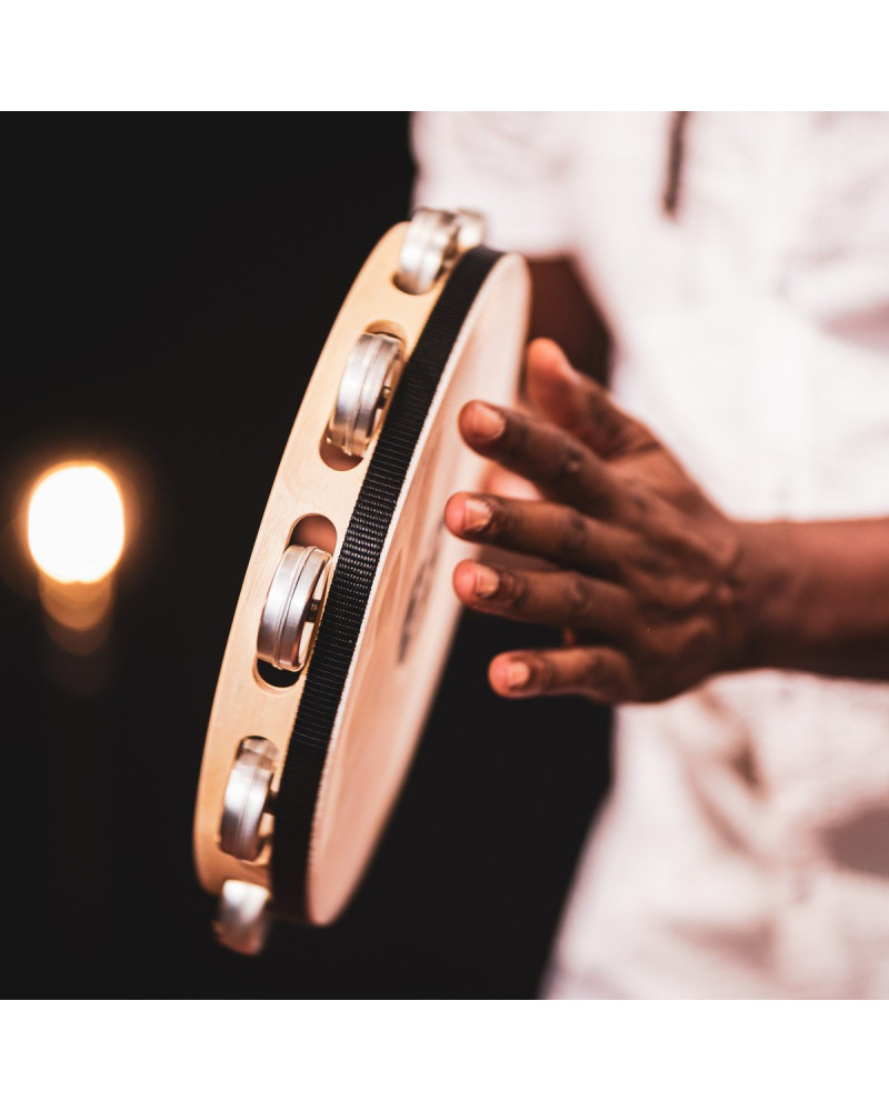 Meinl Percussion PAS10PW-NH Traditional Wood Series Shaker Pandeiro - 10