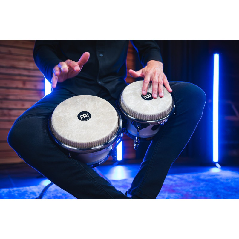Meinl Percussion RS400PW Artist Series Bongo Roberto Serrano, REMO® Fiberskyn Heads - 7